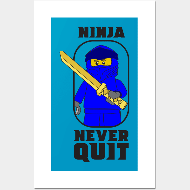 Ninjago Ninja Never Quit Jay Blue Fan-Art Wall Art by ForTheBoys